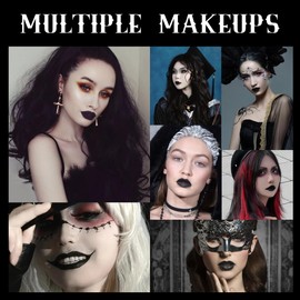 VANERIA Matte Liquid Lipstick,Long Lasting High Impact Color,Goth Lipstick,Black Lip Stain,Moisturize Lips,Smudge Proof (Black Red)