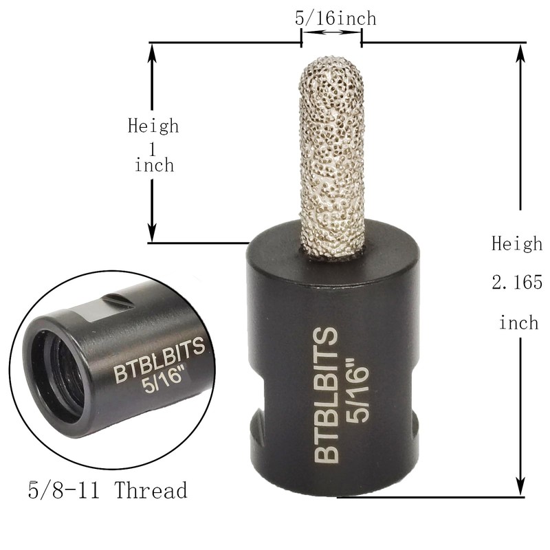 BTBLBITS Diamond Mortar Raking Bit 5/16" x 1" Router Bits