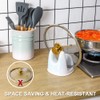 Nihow Pot Lid Holder: Stable Ceramic Pan Lid Holder for