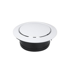 6 Inch Soffit Vent, ABS Round Adjustable Air Vent Cover for Living Ceiling Room, Attic, Bathroom, Kitchen, Ventilation Use, White - Opening Size 5.66" (6 Inch Soffit Vent-1P)