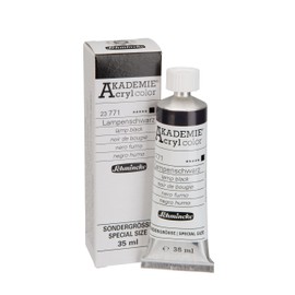 Schmincke - AKADEMIE® Acryl color, Lamp black in 35 ml tube, 23771009, fine artist acrylic colour, brilliant, highly lightfast and cadmium-free, for acrylic painting, mixed media