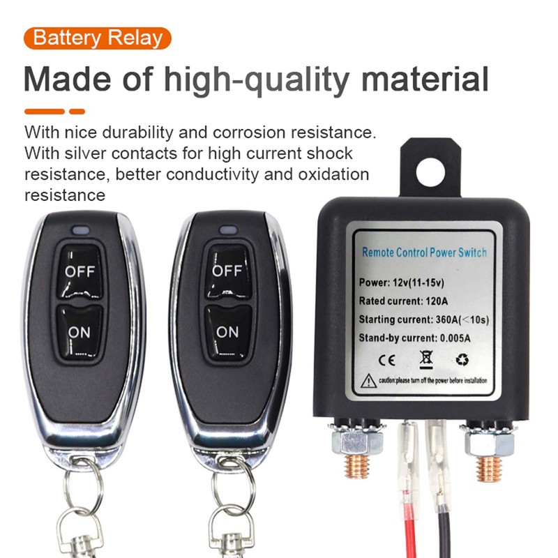 12 V Car Battery Relay Wireless Remote Battery Disconnect Switch