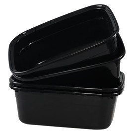 Rosebloom 14 Quart Large Plastic Wash Basins, Plastic Dishpan Basin, Black, 4 Packs