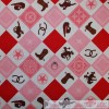 Riley Blake BonEful Fabric FQ Cotton Quilt Pink White Red