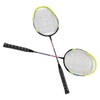 1 Pair Green Badminton Racket Set Fashionable Lightweight Comfortable Grip