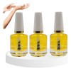 3 Pzas De Aceite Hidratante Para Cutículas Manicure Pedicure Amarillo