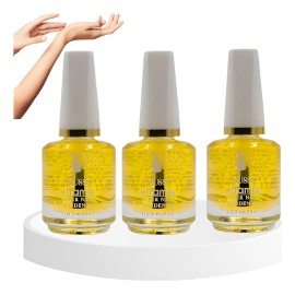 3 Pzas De Aceite Hidratante Para Cutículas Manicure Pedicure Amarillo