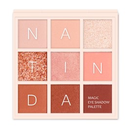 Natinda Magic Eyeshadow Palette 2 Types 9 Colors Warm Tone Daily Point Makeup / 나틴다 매직 아이섀도우 팔레트 2종 9색상 음영 웜톤 데일리 포인트 메이크업