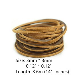 DECKER Leather Boot Lace 141 Inches long Shoelaces Cut to Fit all Size Leather shoelace Cord String for Welders (Brown)