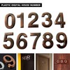 AIMALL 6 Number Sticker Plate for Door Address, Copper Plated