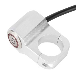 Handlebar Headlight Switch Aluminium Alloy with Red LED Indicator Light Motorcycles Modification Parts 25mm Handlebar Headlight SwitchMotorcycle Spot Light SwitchHandlebar Mount SwitchMotorcycles Acce