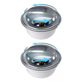 Fleximatic Coladera Redonda Push Acero Inox Anti-olores Pack 2pza 2249