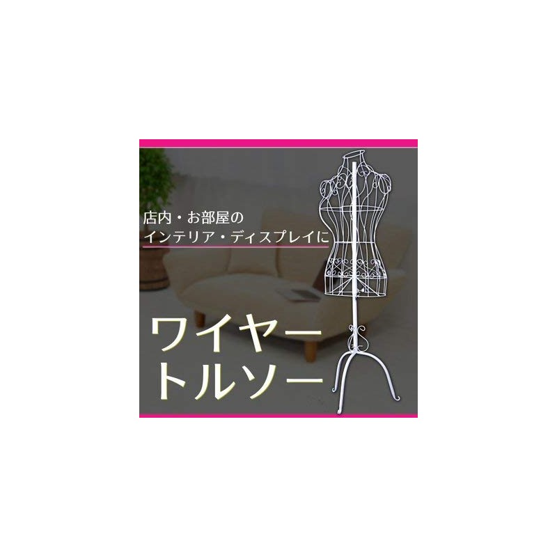 White Wire Torso Mannequin Women's Display