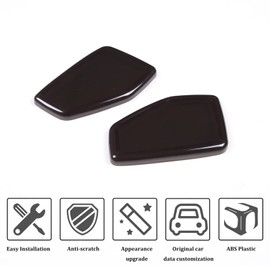 Car Tail light Cover Compatible with Hummer H3 2005-2009, Blackout Rear Tail Brake Light Lamp Guard Cover Bezels, Reverse Tail Lamp Shell Shade, Smoked Rear Headlight Protection Cover (Turn Signal)