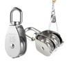 2 Pcs M15 Single Pulley Block and Two Pulley, 304