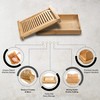 Kitchen Seven Bamboo Bread Slicer with Crumb Tray Bamboo Bread