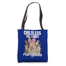 Childless Cat Ladies Harris Sorority College Dorm Daughter Tote Bag