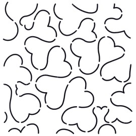 Quilting Creations 7.5 Inch White Quilt Stencil for Walls Furniture Clothing Reusable Crafting Tool