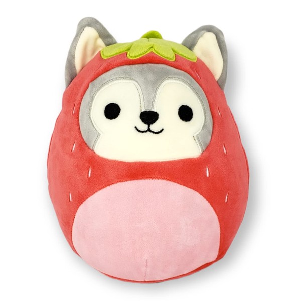 Squishmallow S KellyToy 8 inch (20cm) Foodie Squad - Ryan The Husky in Strawberry Costume