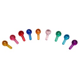 Creative Hobbies® Plastic Lites for Ceramic Christmas Trees, Faceted Globe Light Ornaments, Multi Colors, 100 Piece Pack