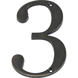 Distinctions 843243 4" Flush Mount Bronze House Number 3