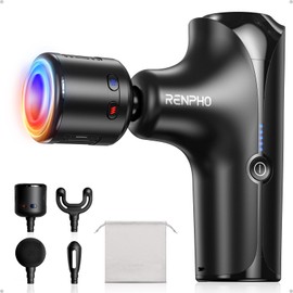 RENPHO Mini Thermacool Massage Gun with Heat and Cold, Mothers Day Gifts, Professional Pocket-Sized Percussion Massager, Portable Deep Tissue Massager, Quiet Operation with Travel Carry Bag