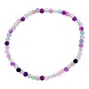Taddart Minerals Colourful Natural Gemstone Fluorite Bracelet with 4mm Balls