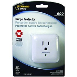 Powerzone OR802105 Surge PROTECTOR Tap, 125 V, 15 A, 1 Outlet
