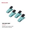 KitchenAid Small Bag Clips, Set of 4, Aqua Sky