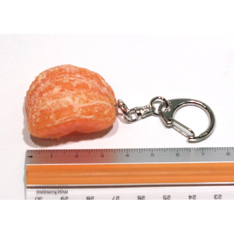 Coconut Accessories 003TK Peeling Mandarin Food Sample Keychain Cute, Funny,