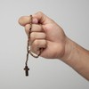 Intercession Small Pocket Size Wood Rosary - Made in Brazil