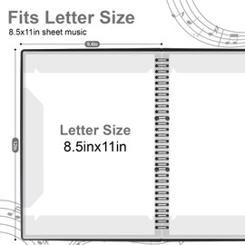 Music Folder, Sheet Music Folder, Premium Spiral Binder Organizer for Music Stand, Sturdy Double Side Writable 60 Pages Music Sheet Folders Fits Letter Size (8.5 x 11 inches) by RNSXYAT