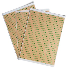 HIKIYEAT Clear Thin Double Sided Tape Heavy Duty,3 A4 Size Sheets,Waterproof Removable Adhesive Tape,Heat Resistant,for DIY,LCD Screen Repair,Fabric,Photo,Clothes,Poster,Car Decor(8.3X11.4 inch)