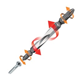 ANEX ACTM-2150 Color Torsion Bit, Double-Ended, Slim +2 x 150, Set of 2