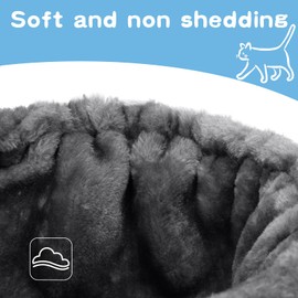 UXIETIN Cat Tree Hammock,Cozy Cat Tree Hammock for Large Cats with Deep Basket,Cat Tree Hammock Add On Attachment Design for Cat Tower,Cat Tree Hammock Replacement Extra Large (12.4") (Grey)