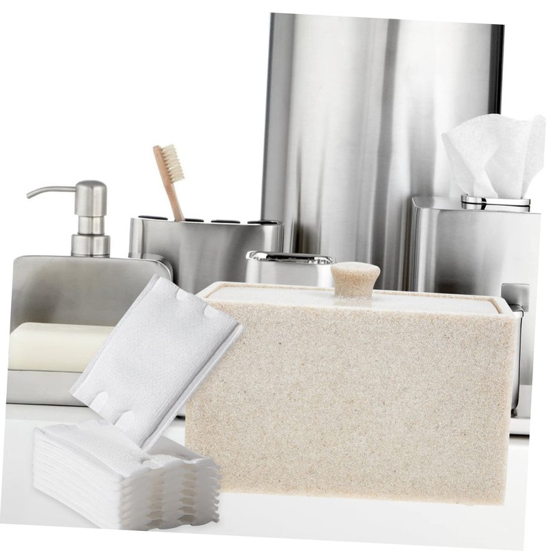 LIFKOME Cotton Swab and Pad Storage Organizer Compartment Makeup Accessory