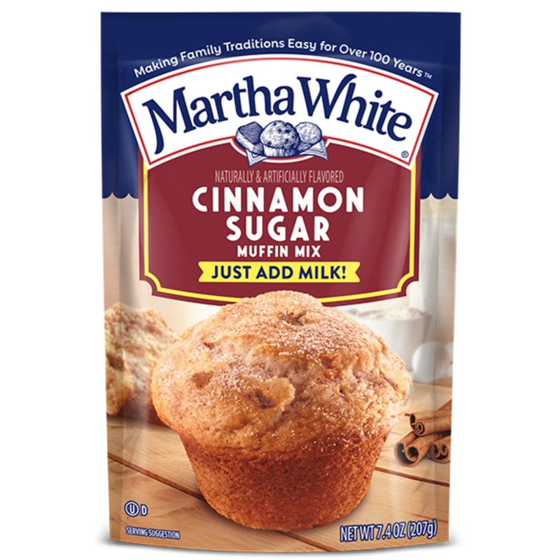 Martha White Cinnamon Sugar Muffin Mix, 7.4 oz (Pack of