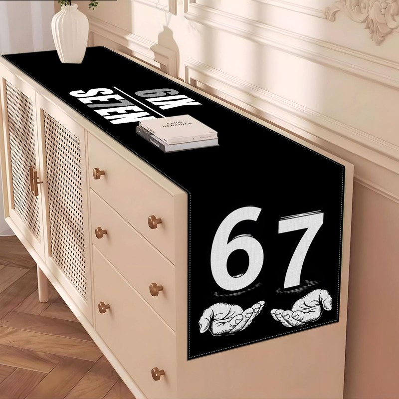 Heyfary Funny 6 7 Birhday Table Runner Six Seven I