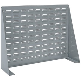 Akro-Mils 98600 Louvered Steel Work Bench Storage Rack for Mounting AkroBin Storage Bins, (28-Inch W x 8-Inch D x 20-Inch H), Gray