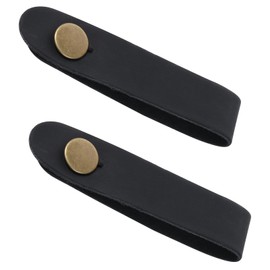 2pcs Leather Guitar Neck Strap, Acoustic Guitar Headstock Strap Tie with Button for Guitars Amp Headphone Adapter, Ukulele Straps Lock Guitars Straps Adapte Locking Accessories for Electric Bass