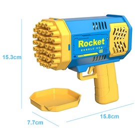 MTSDM Bubble Machine Guns, 40 Holes Bubble Bazooka Gun Summer Outdoor Bubble Gun, Hand Bubble Machine Guns, Outdoor Bubble Machine Guns for Wedding, Birthday, Party