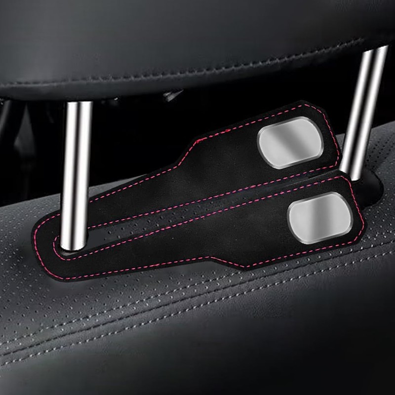 YCSONLY 2 Pcs Car Bag Hooks, Leather Seat Organiser Hooks,