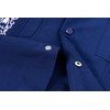 Men's Guayabera Shirts Short Sleeve Casual Snap Shirts(Navy 2XL)