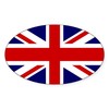 CafePress British Flag Oval Car Bumper Sticker