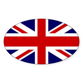 CafePress British Flag Oval Car Bumper Sticker