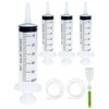 4 Pack 60ml Syringe Plastic Sterile Syringe, Individually Sealed Packaging