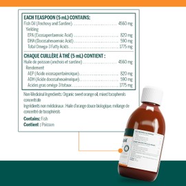 Genestra Brands - Super EFA Liquid - Omega-3 Fatty Acids, EPA and DHA for Cardiovascular, Brain, Eye, and Nerve Support* - 200 ml Liquid - Natural Orange Flavour