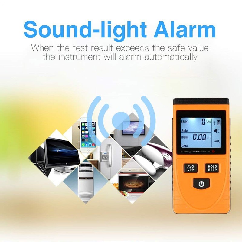 BOWONG DigitalLCD Electromagnetic Radiation Detector Dosimeter Tester EMF Meter Counter