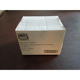 Safety Works 30X Black Unisex Face Mask  Anti-Microbial Washable Cover Cloth -Safety Works