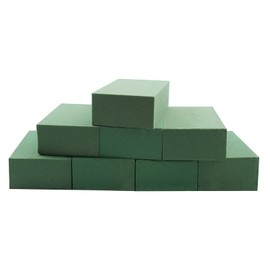 Prashent 8Pcs Floral Foam Blocks,Green Wet Dry Flower Foam Plant Foam for Fresh & Artificial Flower Arrangements DIY Craft 5.5”L X 3.1”W X 1.7”H